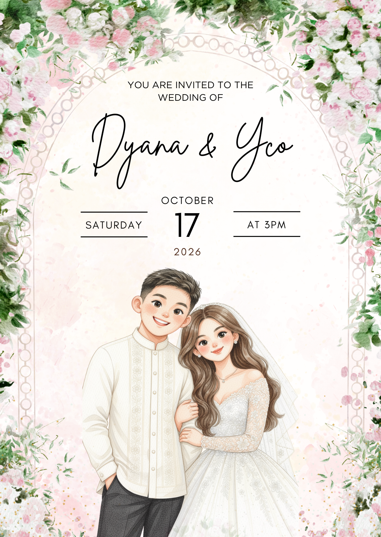Wedding invitation for Dyana & Yco